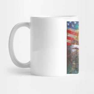 Patriotic Fusion Abstract Art Surrealistic Style Original Artwork Gift Ideas 06 Mug